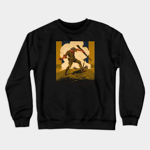 WW1 Soldier Granade Crewneck Sweatshirt by Distant War